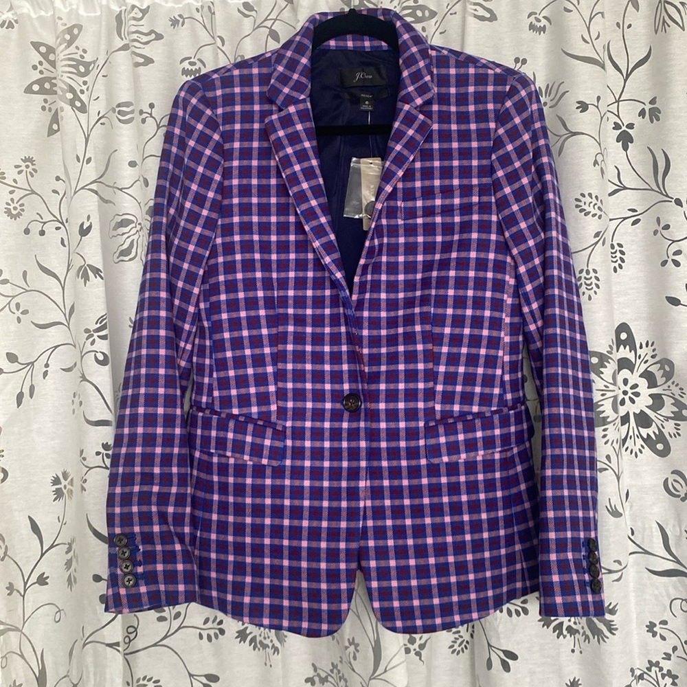 NWT J Crew Plaid Blazer